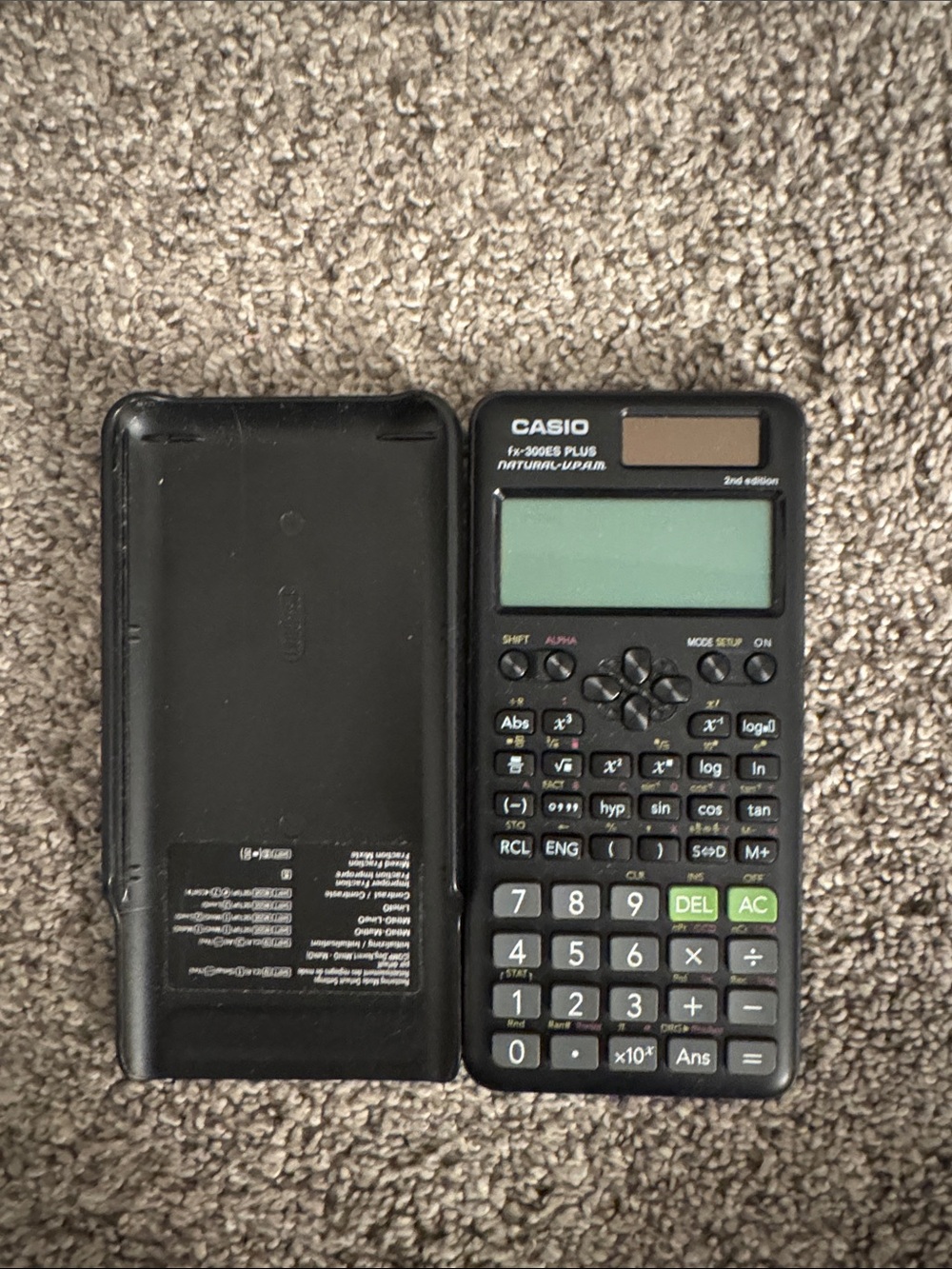 Casio Black Scientific Calculator with Slide Cover